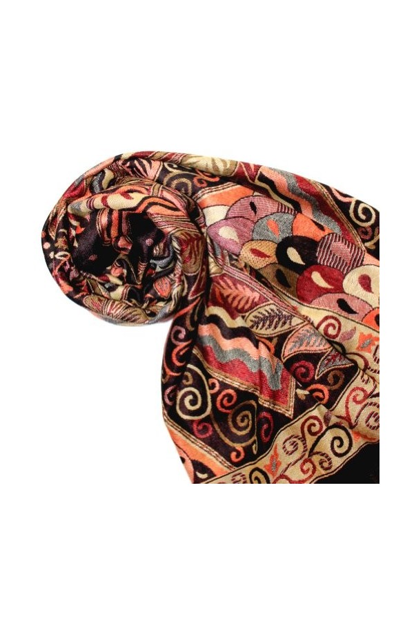 LORENZO CANA Pashmina de 100% viscose pour la femme – écharpe avec les mesures de 70 x 200 cm - une étole attrayante et noble