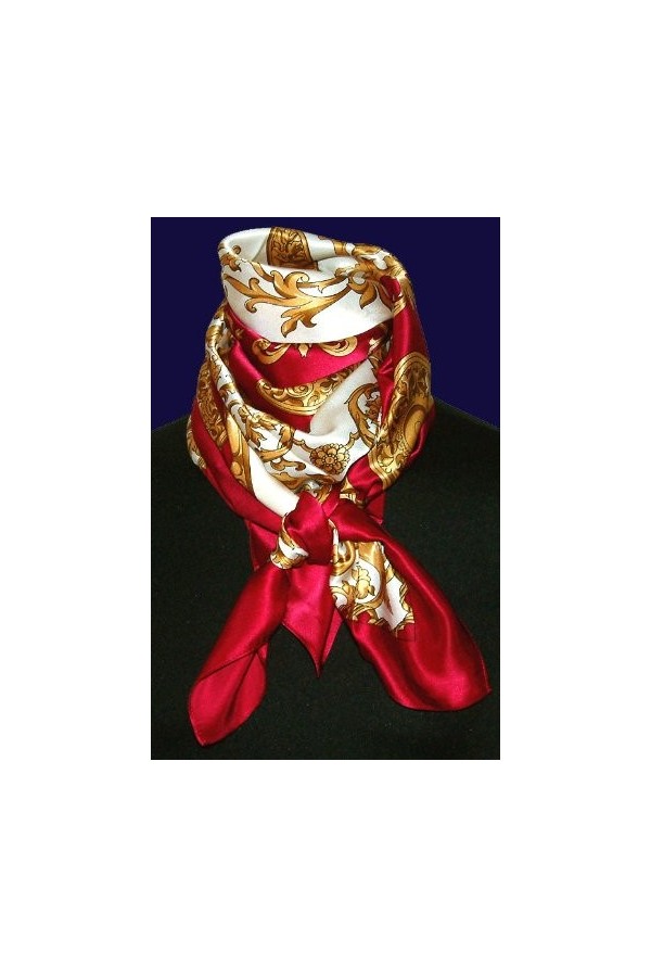 LORENZO CANA Foulard pour la femme – écharpe à la mode de 100% soie pour le printemps et l´été avec les mesures de 100 x 100 