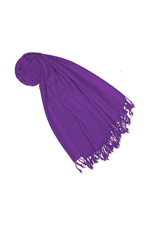 Lorenzo Cana Foulard Pashmina pour femme 50 % cachemire 50 % laine dagneau mérinos laine écharpe cachemire écharpe femme éch
