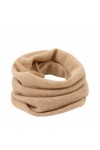 prettystern Écharpe à Boucle Unisexe 100% Laine Cachemire Foulard Uni Tube écharpe Femme Beige