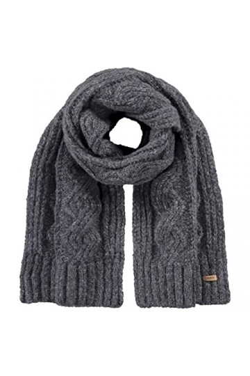 Barts Farrah Scarf Écharpe pour Temps Froid, Charbon, Taille Unique Femme