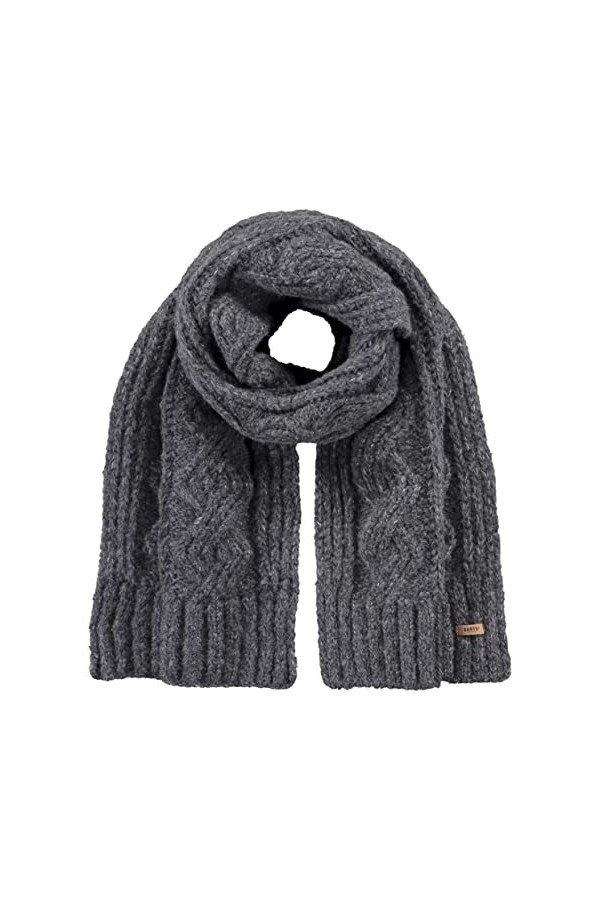 Barts Farrah Scarf Écharpe pour Temps Froid, Charbon, Taille Unique Femme