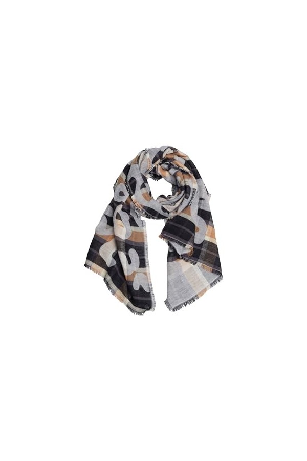 Esprit 993ea1q315 Écharpe de Mode, 001/Noir, Taille Unique Femme