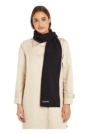 Calvin Klein Scarf ÉCHARPE Essential Knit 30X180, CK Black, OS Femme