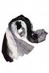Posh Gear Femme Écharpe Foulard en mousseline de soie Tri-Color, Rose 100% soie