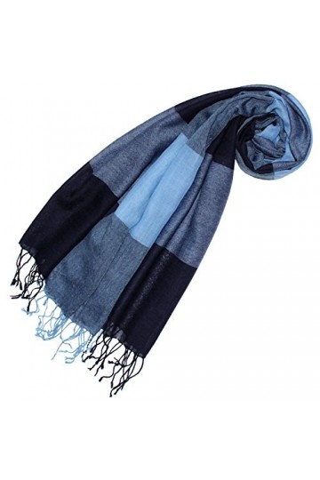 LORENZO CANA Echarpe de 50% Cachemire et 50% Laine pour la femme – 70 x 180 cm, écossais, à carreaux - souple et noble – une 