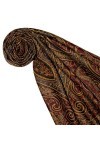 LORENZO CANA Echarpe de 100% laine pour la femme – foulard paisley fleuri - 35 cm x 160 cm - attrayant et souple – en bordeau