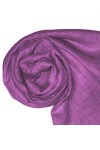 Lorenzo Cana Bodacious 93266 Écharpe pour femme en lin 100 % lin 70 cm x 180 cm en fibre naturelle Violet baie Couleur tendan