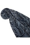 LORENZO CANA Echarpe de 100% laine pour la femme – foulard paisley fleuri - 35 cm x 160 cm - attrayant et souple – en bleu gr