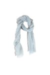 HINZE SH106 Echarpe en lin, couleur: bleu clair, dimensions: 50 x 180 cm, écharpe luxueuse pour femmes et hommes, unisexe, 