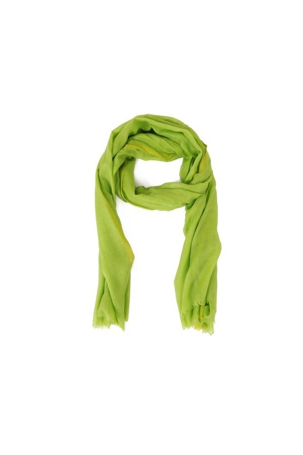 HINZE SH106 Echarpe en lin, couleur: bleu clair, dimensions: 50 x 180 cm, écharpe luxueuse pour femmes et hommes, unisexe, 