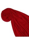 LORENZO CANA Echarpe de 100% Cachemire pour la femme – 70 cm x 200 cm, unicolore, monochrome - souple et noble – en rouge