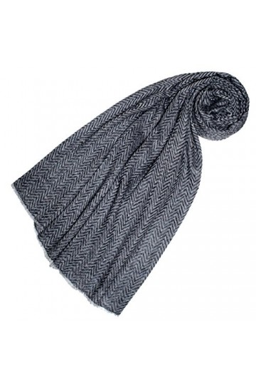 LORENZO CANA Echarpe de 100% Cachemire pour la femme – 70 x 200 cm, bicolore, naturel - souple et noble – une sensation de lu