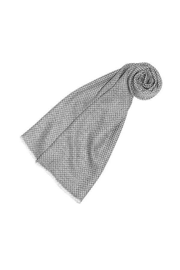 LORENZO CANA - Echarpe - Femme Noir Fischgrat-schwarz-weiss Taille unique