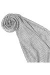 LORENZO CANA - Echarpe - Femme Noir Fischgrat-schwarz-weiss Taille unique
