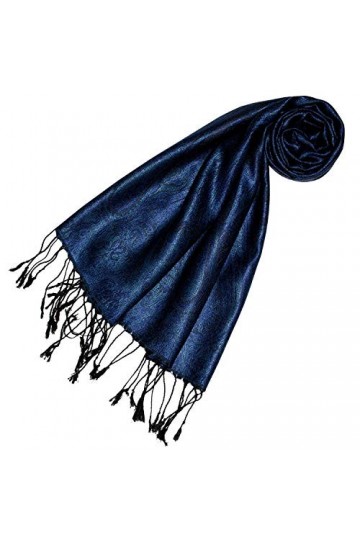 LORENZO CANA - Echarpe - Imprimé cachemire - Femme Bleu bleu/noir 70 x 190 cm