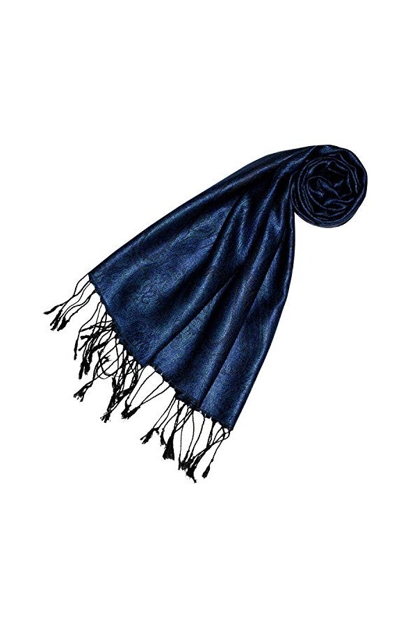 LORENZO CANA - Echarpe - Imprimé cachemire - Femme Bleu bleu/noir 70 x 190 cm