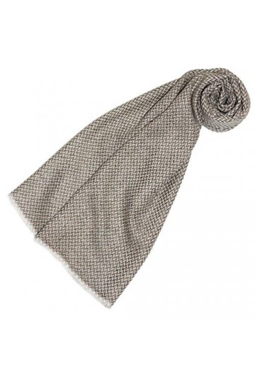 LORENZO CANA - Echarpe - Femme Marron Fischgrat-hellbrau-weiss Taille unique