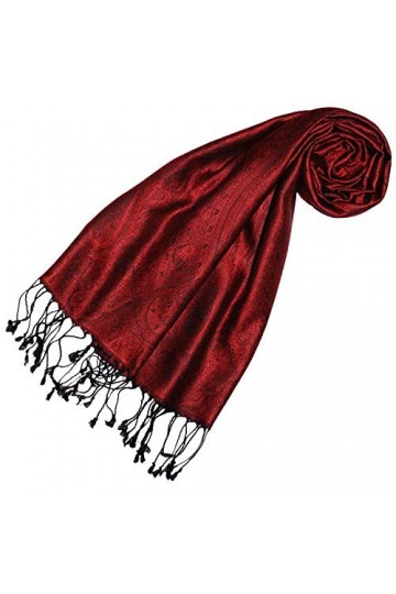 LORENZO CANA - Echarpe - Imprimé cachemire - Femme Rouge rouge/noir 70 x 190 cm