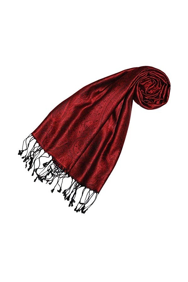 LORENZO CANA - Echarpe - Imprimé cachemire - Femme Rouge rouge/noir 70 x 190 cm