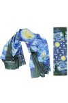CARMANI - Écharpe tendance pour femme avec Vincent Van Gogh, la nuit étoilée