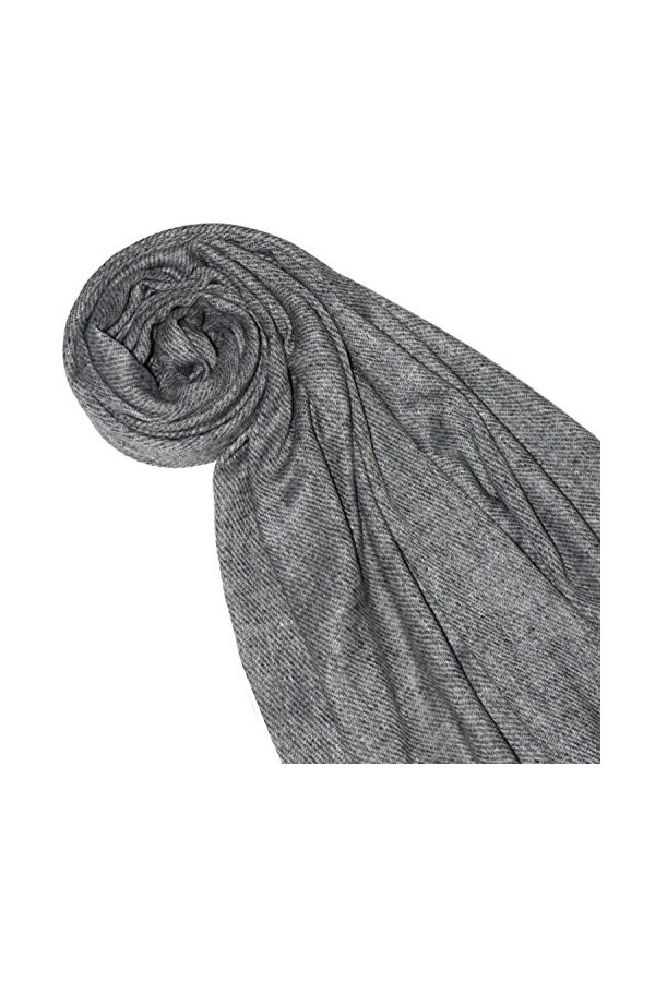 LORENZO CANA Echarpe de 100% Cachemire pour la femme – 70 x 200 cm, bicolore, naturel - souple et noble – une sensation de lu