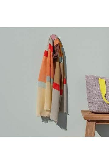 Remember Zaza Écharpe pour femme Multicolore 190 x 70 cm, multicolore