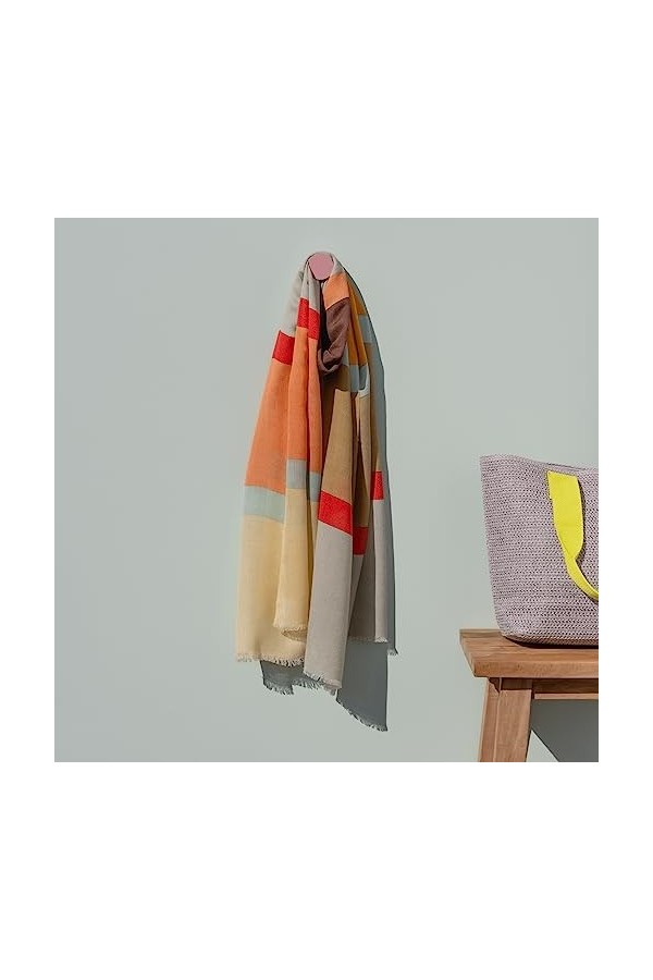 Remember Zaza Écharpe pour femme Multicolore 190 x 70 cm, multicolore