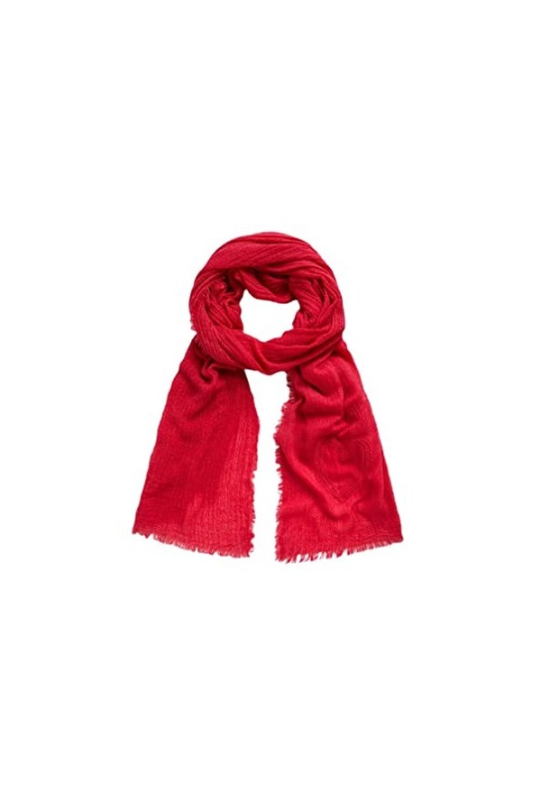 Desigual Femme Fou_color Block Embr charpe tendance, Rouge, Taille unique EU