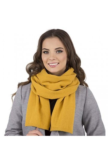 VIVISENCE Femme Echarpe Classique 7102, Fabriqué En UE, Marron,UNI