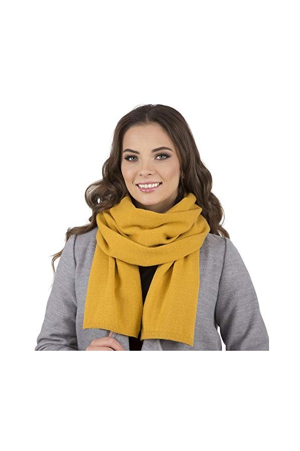 VIVISENCE Femme Echarpe Classique 7102, Fabriqué En UE, Marron,UNI