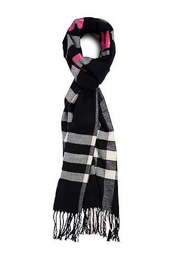 REPLAY AW9305.000.A0187H Écharpe, Multicolore Dirty White + Black 1318 , Taille Unique Femme