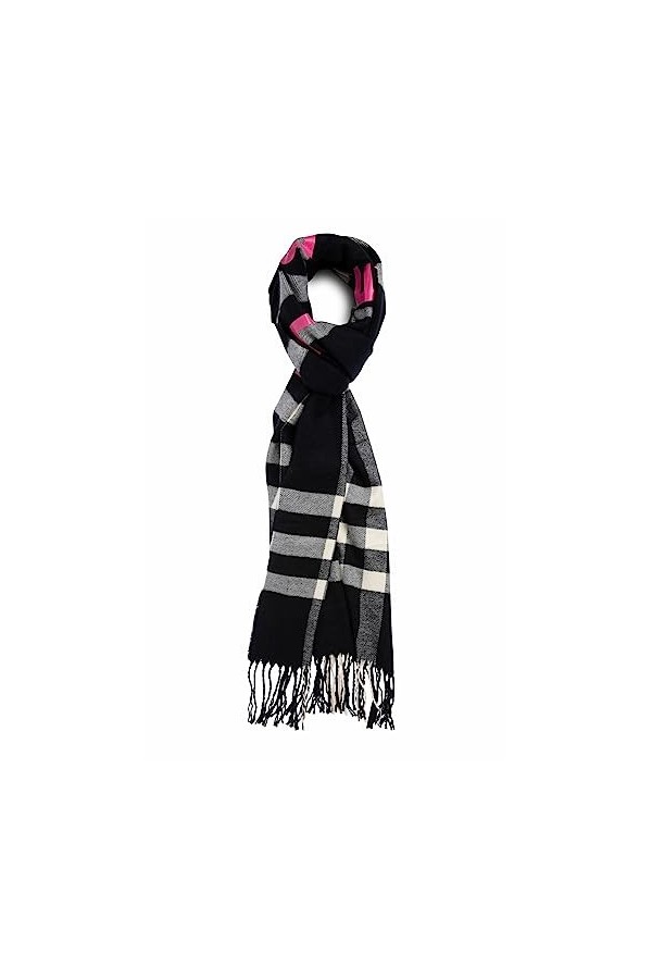 REPLAY AW9305.000.A0187H Écharpe, Multicolore Dirty White + Black 1318 , Taille Unique Femme