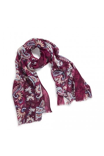 Vera Bradley Écharpe légère et Douce avec Franges Mode, Paisley Jamboree, Taille Unique Femme