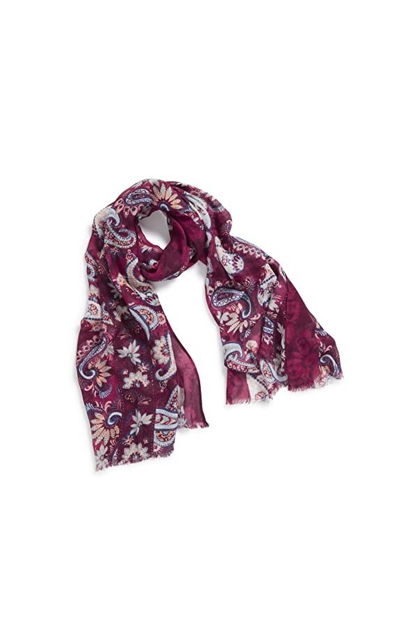 Vera Bradley Écharpe légère et Douce avec Franges Mode, Paisley Jamboree, Taille Unique Femme