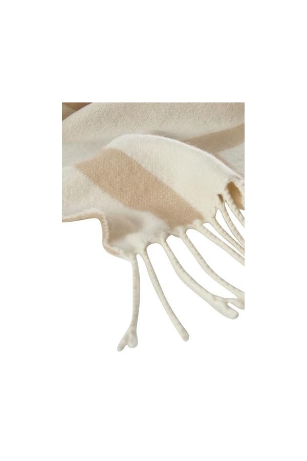 Codello Écharpe douce avec inscription tissée, beige, taille unique