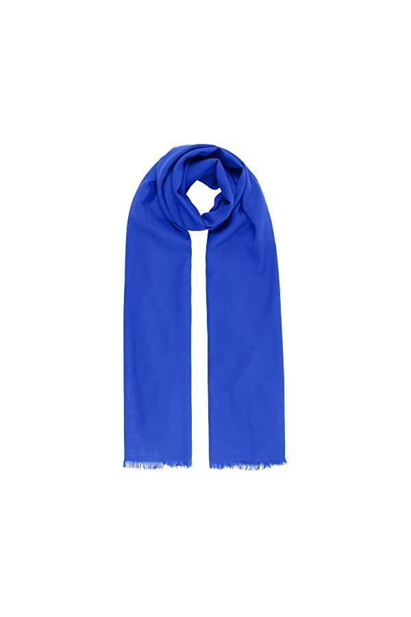 ApartFashion Écharpe Unie, Bleu, Taille Unique Femme