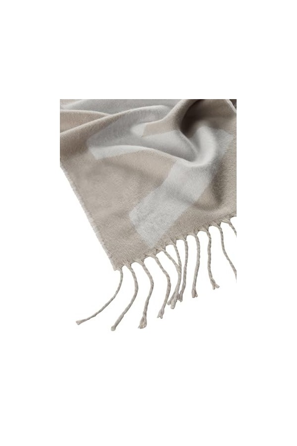 Codello Écharpe douce avec inscription tissée, gris, taille unique