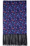 Écharpe en soie papillons, Multicore, 160cms x 30cms in size Excluding Tassles .