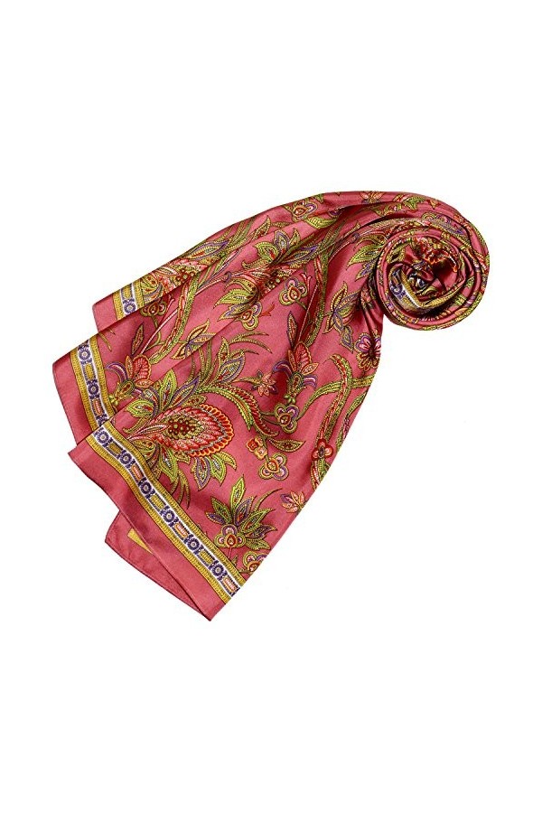 LORENZO CANA Foulard pour la femme – écharpe de 100% soie pour le printemps et l´été, carré avec les mesures de 90 x 90 cm – 