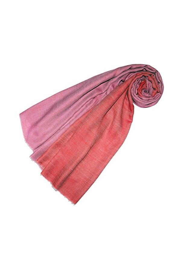 LORENZO CANA Echarpe de 100% Cachemire pour la femme – 70 x 200 cm, bicolore, double face - souple et noble – une sensation d