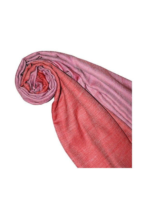 LORENZO CANA Echarpe de 100% Cachemire pour la femme – 70 x 200 cm, bicolore, double face - souple et noble – une sensation d