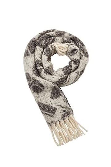 ESPRIT 102ea1q308 Écharpe Tendance, 110/blanc cassé, Taille Unique Femme