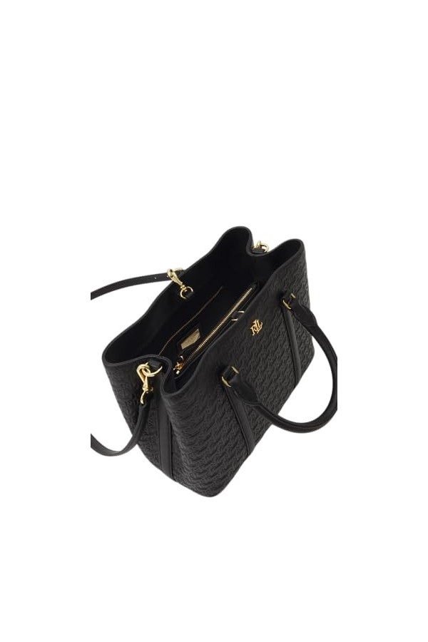 Ralph Lauren Marcy Medium Tote Bag Sac à main Sac bandoulière Monogramme Noir, Noir