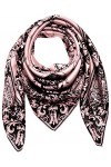 LORENZO CANA Foulard pour la femme – écharpe de 100% soie pour le printemps et l´été, carré avec les mesures de 90 x 90 cm – 