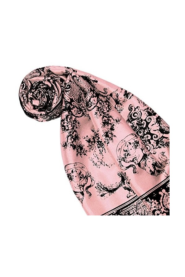 LORENZO CANA Foulard pour la femme – écharpe de 100% soie pour le printemps et l´été, carré avec les mesures de 90 x 90 cm – 