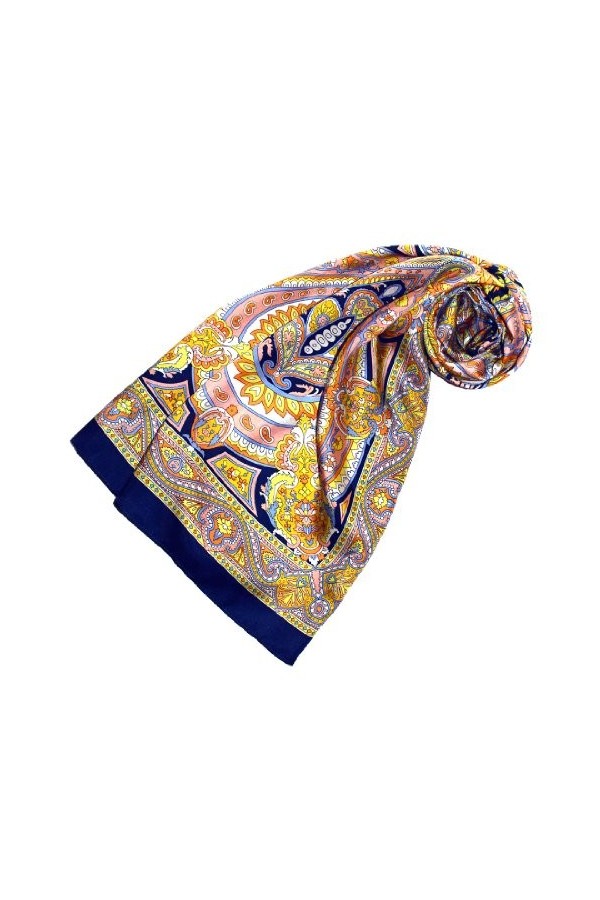 LORENZO cANA seidenschal 50 x 170 cm, été 100% soie motif plaisley foulard echarpe designerschal 89072