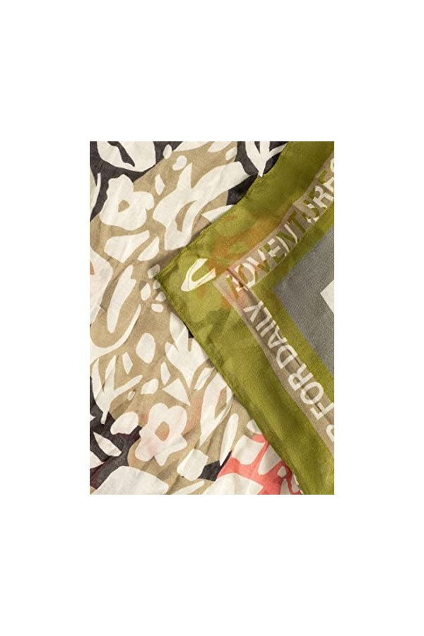 Replay Tissu Tendance en mélange Coton/Modal de Haute qualité Écharpe de Cou, Vert, Taille Unique Femme