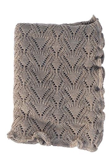 Invero, Lilly Écharpe en laine mérinos 100 % laine, Terre, 35 x 180 cm