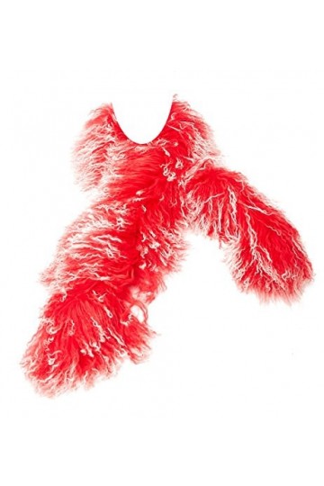 Reissner Lammfelle Tibet peau de mouton de Mongolie Femme Écharpe - grand sélecteur de couleur JAY104 couleur rouge Tops 